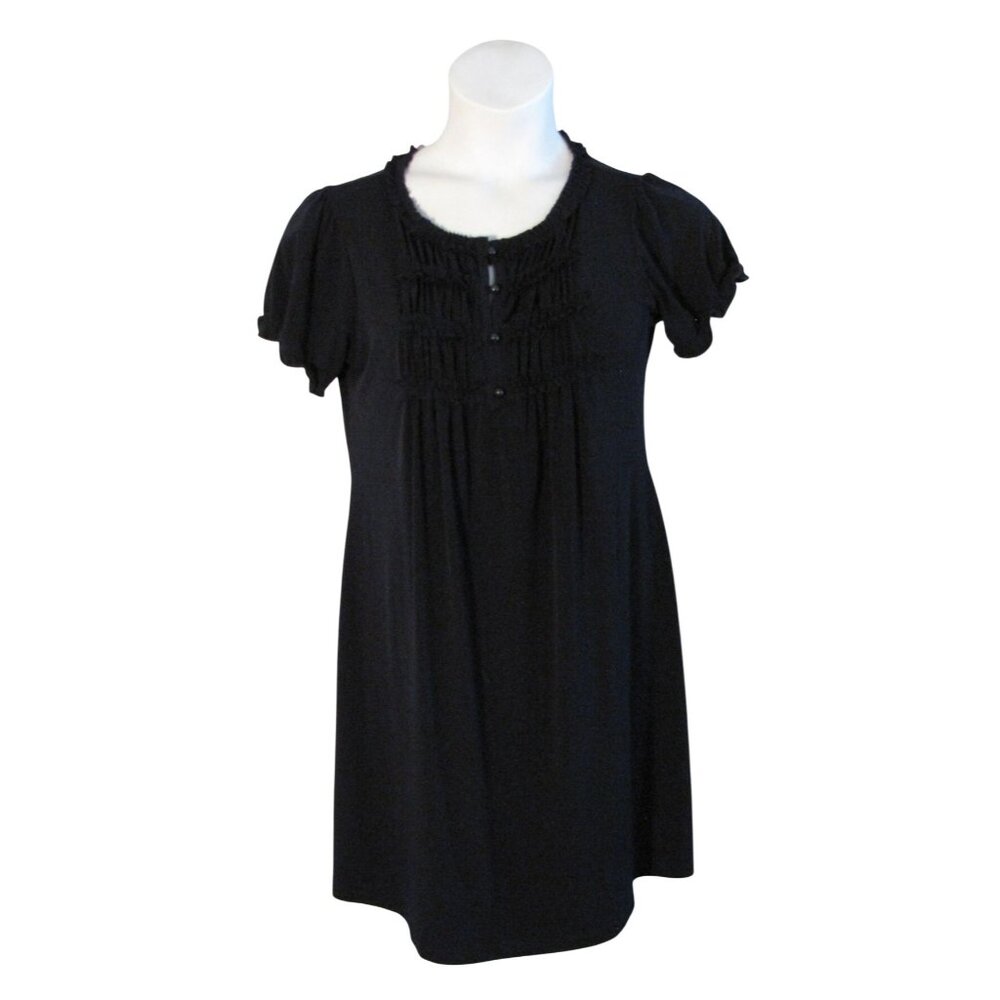 En Focus Studio 8 Navy Blue Knee Length Dress Stretch